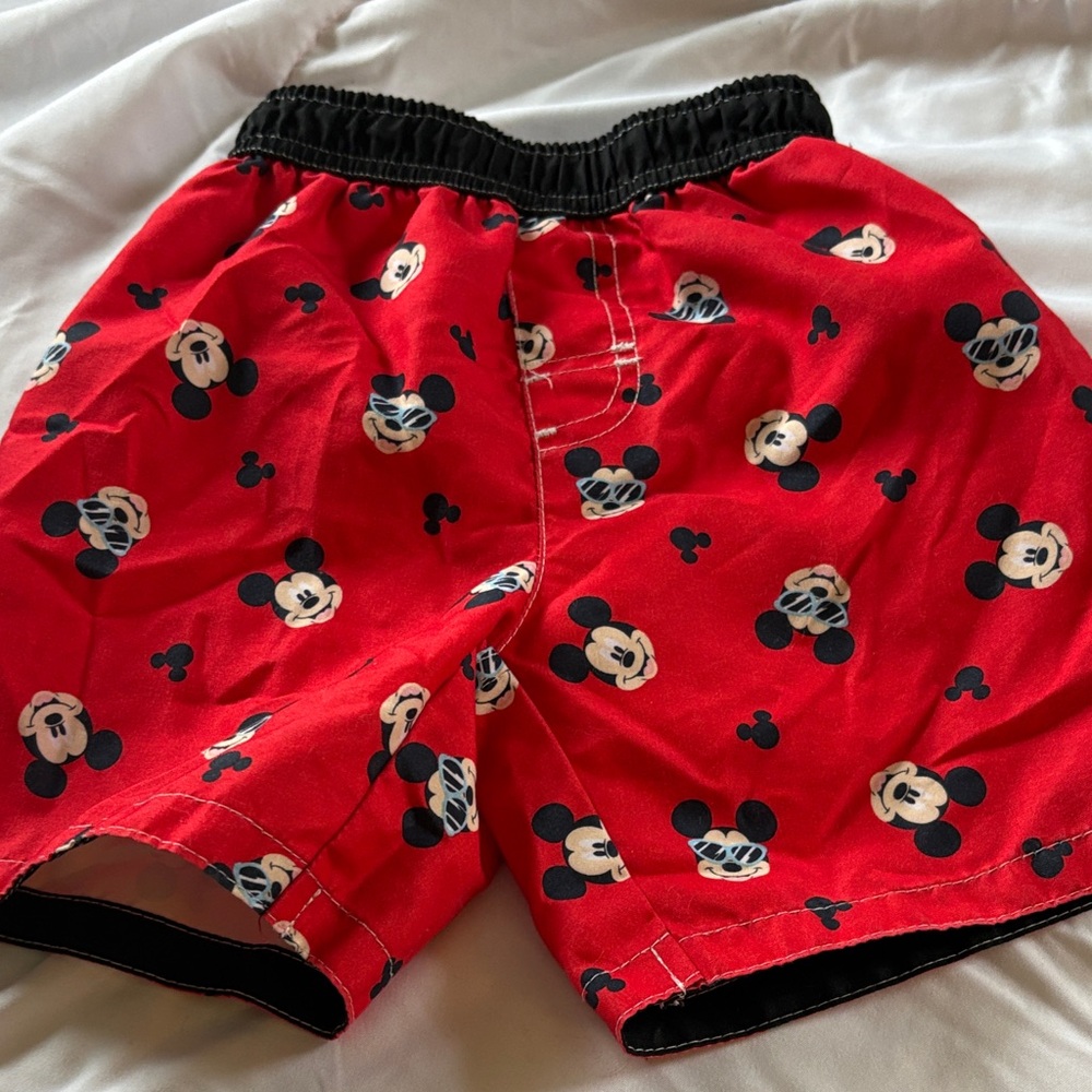 Disney Red Mickey Mouse Swim Shorts